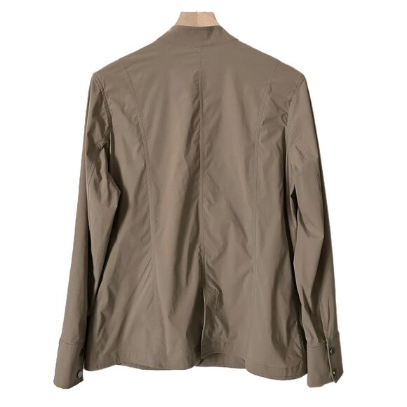 Anatomie Genova Jacket in Khaki Snap Buttons Slim Fit Size Large - Picture 5 of 7